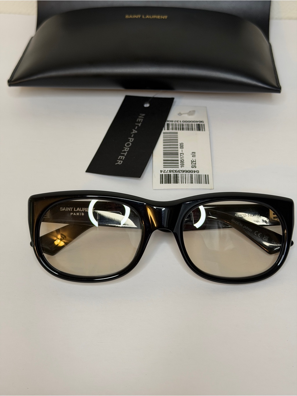 Saint Laurent Sl 815 001 Black Eyeglasses Frames 5620-145 Made In Japan W/ Case